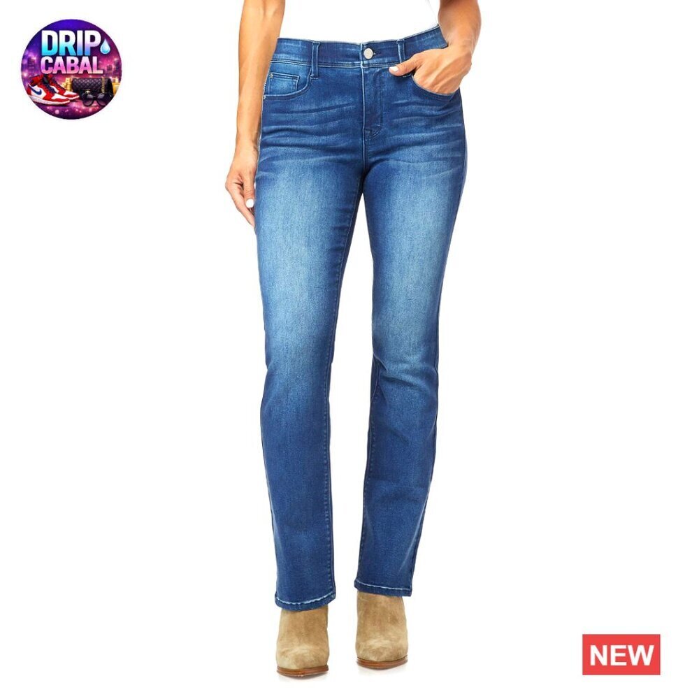 Bootcut Jeans Figure Enhancing Stretch Denim Sculpting Mid Rise Classic Fit